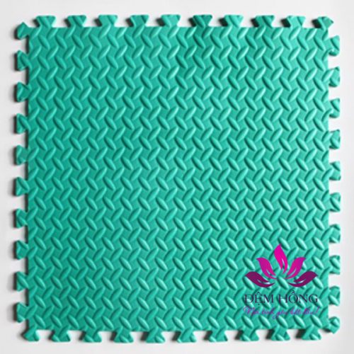 Thảm xốp ghép 60x60cm vân ghế mầu xanh ngọc