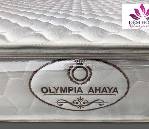 Logo thêu của nệm lò xo Ahaya