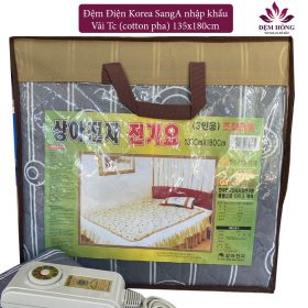 Mẫu đệm điện Korea Sang A nhập khẩu 135x180 vải cotton pha
