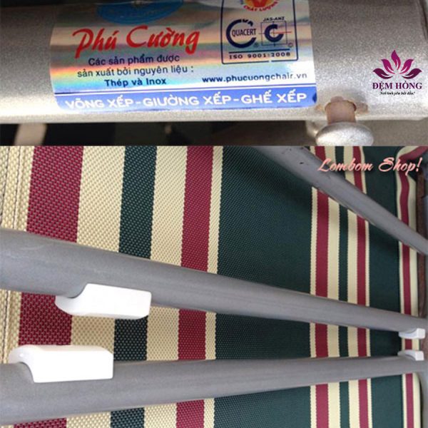 Mặt sau giường gấp thư giãn Phú Cường